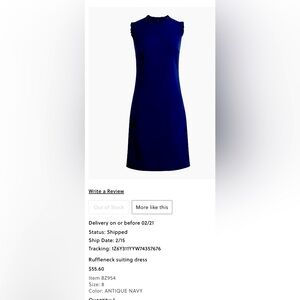 J. Crew Ruffleneck Suit Dress